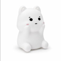 Veilleuse en silicone en forme d'ours, rechargeable, à intensité variable, lampe tactile, changement de couleur RVB, minuterie de 30 minutes, lumière portable pour chambre d'enfant