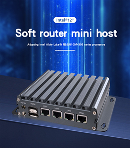 Mini enrutador definido por software N100/N150, PC industrial de 4 puertos Gigabit, ordenador industrial compacto todo en uno Visual - Product Image 4