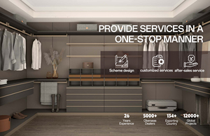 <span class=keywords><strong>Armario</strong></span> empotrado moderno para dormitorio con estantería abierta a niveles, cajones y perchero, organizador de almacenamiento de ropa - Product Image 3