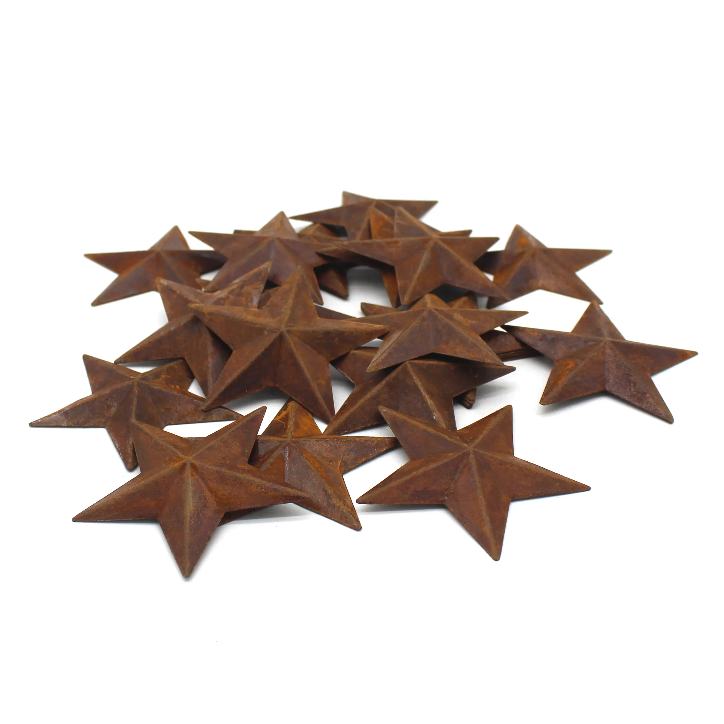 Decoración Vintage rústica primitiva Estrellas de granero de Metal oxidado, acentos decorativos para el hogar, 2,75 pulgadas, juego de 24 unidades