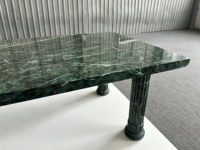 Verde Alpi Grüner Ader-Schwarzmarmor Esstisch Umweltfreundliches Modernes Ovales Wohnmöbel für Apartment-Esszimmer