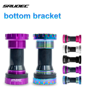 SRUOEC BB24 <span class=keywords><strong>Eje</strong></span> de <span class=keywords><strong>Pedalier</strong></span> Delantero para Bicicleta de Montaña y Carretera, Rodamiento Sellado 68/73 <span class=keywords><strong>BSA</strong></span>, <span class=keywords><strong>Eje</strong></span> Estriado de 24mm, Aluminio AL7075, Piezas de Bicicleta - Product Image 2