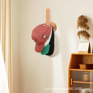 Wooden Hat Rack <b>Wall</b> Mounted L Shape Solid Wood Clothes Bag <b>Storage</b> Organizer <b>Hanging</b> For Home Use - Product Image 2