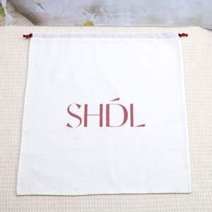 Sac à chaussures en coton réutilisable et écologique, grand format, pour sac à main, impression de logo personnalisé, pochette en mousseline, sac cadeau en coton avec cordon de serrage - Product Image 6