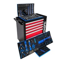Boîte à outils roulante en métal durable Hongfei OEM avec 7 tiroirs, serrure à clé, chariot à outils d'atelier