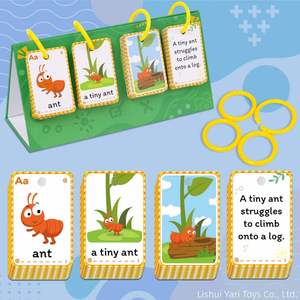 Tarjetas de Palabras para Formar Frases, Juego de Mesa Portátil, Educación del Habla, Aprender a Leer, Tabla de Construcción de Frases para Jardín de Infancia - Product Image 5