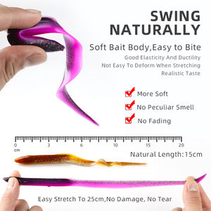 Señuelo de Pesca Suave BEARKING <span class=keywords><strong>EEL</strong></span> 150mm 200mm 10.5g 22.4g - Product Image 4