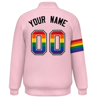 OEM Vestes Letterman unisexes personnalisées de haute qualité Blouson bombardier de baseball de qualité supérieure pour la saison hivernale du mois de la fierté des hommes
