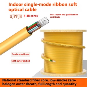 Câble <span class=keywords><strong>optique</strong></span> monomode intérieur 4 fibres, qualité télécom, GJFJH, câble de communication à <span class=keywords><strong>fibre</strong></span> <span class=keywords><strong>optique</strong></span> souple de type 4 faisceaux 6 fibres - Product Image 4