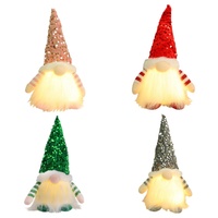 Gnome de Noël Lumineux Sans Visage, Décoration Joyeux Noël, Cadeau de Noël, Ornement, Fournitures de Fêtes Navidad Noel