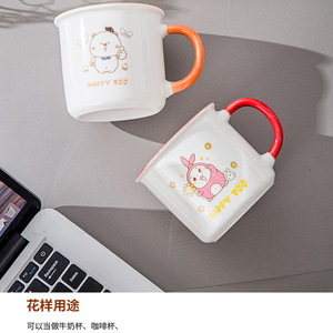 <span class=keywords><strong>Taza</strong></span> de cerámica Waiji Rabbit de gran capacidad con asa, <span class=keywords><strong>taza</strong></span> de café de color sólido para regalos - Product Image 5