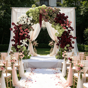 DKB Artificial Silk <b>Flowers</b> Factory Wholesale High Quality Wedding Customizable <b>Flower</b> Arch Eco-Friendly Durable Wedding Decor - Product Image 1