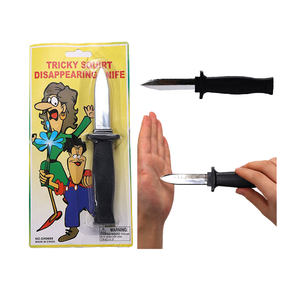 Halloween Trick biến mất Dao găm nhựa có thể thu vào lưỡi mùa xuân có thể thu vào dao đồ chơi ma thuật cho gags & đùa thực tế - Product Image 2