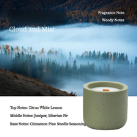 Bougie en cire de soja semi-artisanale dans un pot en ciment, coffret cadeau d'anniversaire, ensemble souvenir, ornement d'intérieur haut de gamme