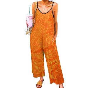 Tute allentate da donna di Design tribale <span class=keywords><strong>Elei</strong></span> polinesiano con bretelle Casual personalizzate con stampa Fitness a gamba larga inverno tutine in tessuto 6XL - Product Image 2