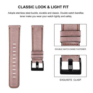 Bracelet de montre Tschick <span class=keywords><strong>Gear</strong></span> S3 46mm, bracelet de montre <span class=keywords><strong>Gear</strong></span> S3 noir de 22mm, bracelet de remplacement en cuir véritable pour <span class=keywords><strong>Samsung</strong></span> <span class=keywords><strong>Gear</strong></span> S3 SM-R760 - Product Image 2