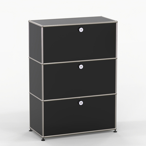 Nội thất mô-đun màu đen: Tủ đựng đồ, Tủ ngăn kéo ba cánh, Nội thất tùy chỉnh cá nhân bằng kim loại thép không gỉ - Product Image 1