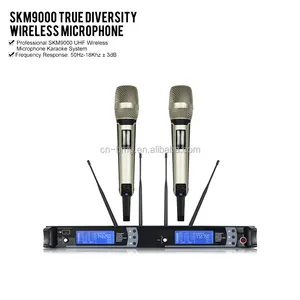 Profesional de alta calidad SKM9000 la verdadera diversidad de micrófono inalámbrico 900MHz UHF MICRÓFONO INALÁMBRICO sistema de Karaoke