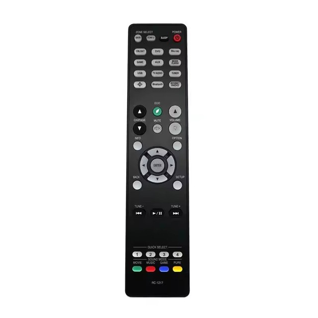 DENON RC-1217 433MHz Wireless AAA Battery Remote Control for AVR-X540BT/X550BT/X3200/X2500H/X3500H/X3600H AV Receivers Fixed