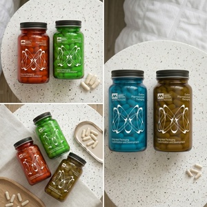 Flacons en verre givré pour capsules et médicaments 150ml 200ml 250ml, pour pilules et compléments alimentaires, avec étiquettes personnalisées haut de gamme - Product Image 3
