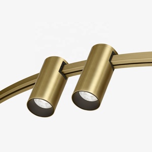 Bel hôtel chambre salon déménagement bricolage modularisation conception or piste lumière LED multi-tête combinaison lustre de luxe - Product Image 3