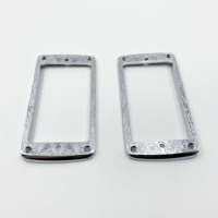 Lot de 2 supports de micro de guitare haut de gamme en alliage de zinc gravé, anneaux de montage incurvés pour humbucker, inclinés pour guitare électrique et basse