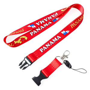 高品質カスタムエコフレンドリーポリエステル昇華型キーホルダーネックストラップ、フック付き伸縮式ツールランヤード（航空機使用可） - Product Image 2