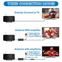 Antenne intérieure Antuko 4K 1080P Dvbt la plus vendue pour téléviseur avec amplificateur FM/VHF/UHF, chaînes locales gratuites