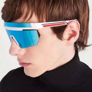 Gafas de Sol Unisex al por Mayor, Estilo Punk, sin Montura, Lente de una Pieza, Gafas Deportivas, Steampunk, Extra Grandes, Y2K, con Espejo - Product Image 4