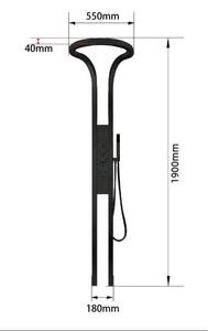 2025 tiktok nóng bán đồng thau đen treo tường đa chức năng phòng tắm thác nước mưa vòi hoa sen đầu đặt hệ thống bảng điều khiển máy bay phản lực - Product Image 6