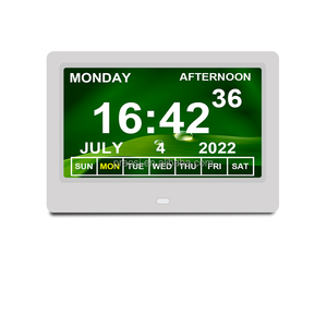 Calendrier numérique OEM multi-langues 7, 8, 10, 12, 15 pouces LCD, <span class=keywords><strong>horloge</strong></span> de jour <span class=keywords><strong>pour</strong></span> <span class=keywords><strong>personnes</strong></span> âgées souffrant de la pandémie ou de la perte de mémoire - Product Image 5
