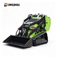 Minicargadora DINGMAI de Doble Cilindro con Tracción Hidráulica para Renovación de Patios, Movimiento de Tierras en Pastos y Proyectos de Construcción