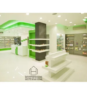 Magasin de pharmacie moderne Design d'intérieur de mode Chine Fournisseur Vente d'usine Meubles de pharmacie Magasin médical