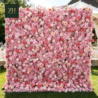 Tren Instagram Dinding Bunga Sutra, Latar Belakang Bunga Hydrangea Palsu Warna Kustom untuk Dekorasi Panggung Pernikahan