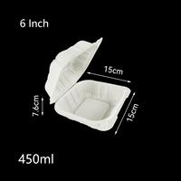 Contenants alimentaires MFPP avec couvercle à charnière 450ml 900ml 1000ml 1050ml, boîtes repas à emporter compatibles micro-ondes pour aliments chauds