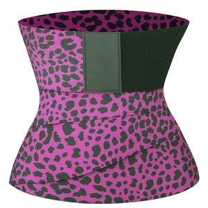 Precio de fábrica, cinturón recortador de cintura elástico con estampado de leopardo rosa para mujer, moldeador de cuerpo, corsé de compresión para mujer - Product Image 3