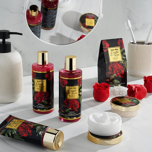 OEM/ODM Etiqueta Privada Spa regalos para mujeres Baño y Cuerpo regalo conjunto exótico Rosa regalo cesta - Product Image 2