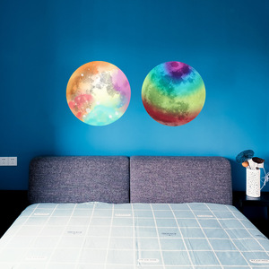 Adesivi Murali 3D Luminosi a Forma di Luna per Camerette di Bambini, Decorazione per Camera da Letto, Soggiorno, Decalcomanie per la Casa, Carta da Parati Fluorescente 30cm - Product Image 6