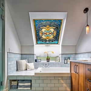 Vidrio Tiffany Personalizado Directamente de Fábrica para Iluminación Decorativa de Puertas y Ventanas - Product Image 5