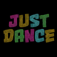 Transfert de strass personnalisé Bling Bling, motif Just Dance, pour T-shirts