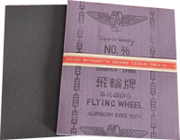 Support OEM personnalisé Tissu abrasif en oxyde d'aluminium Roue volante Émeri Carré Céramique Papier kraft en carbure de silicium