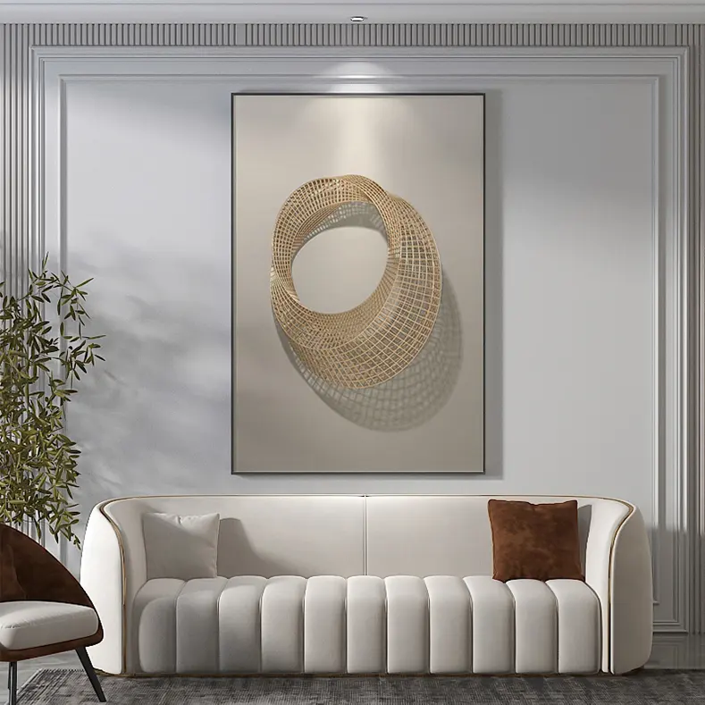 Minimalist Painting Abstract 3D Stereo Wall Decor Art Home Decor Vertical Hanging Wall Art Canvas