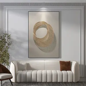 Pintura minimalista abstrata 3d stereo, decoração de parede, arte caseira, vertical, pendurada na parede