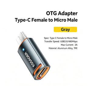 เอสเซเจอร์ USB3.0 OTG อะแดปเตอร์ Type-C USB-A ไมโครหญิงเป็น USB ไมโคร IP Type-C ตัวแปลงชายสำหรับแมคบุ๊ค เสี่ยวมี่ ไอโฟนอะแดปเตอร์ OTG - Product Image 2