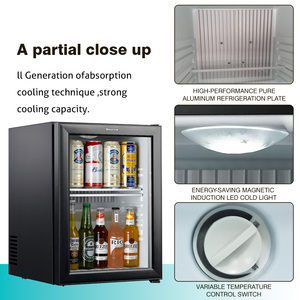 2025 Meilleur 40L Mini Bar Réfrigérateur Absorption Porte En Verre Mural Intégré Réfrigérateur D'hôtel - Product Image 5