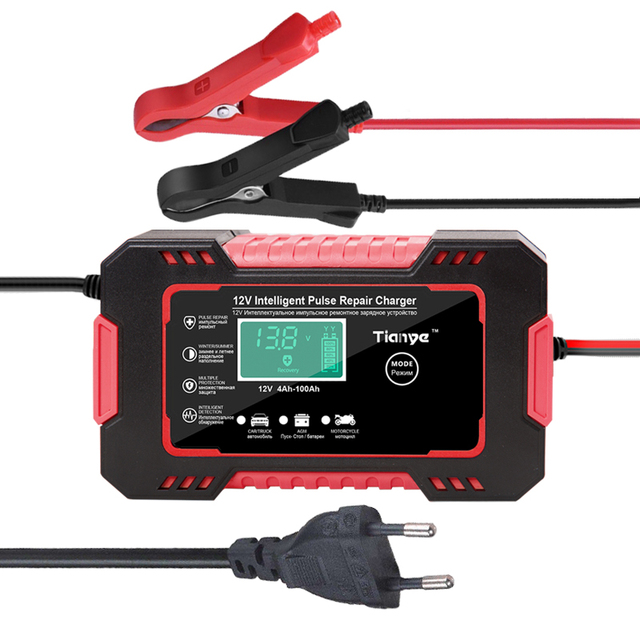 Fast 12V6A Intelligent Power Battery Charger with LCD Display Chargers,Batteries & Power Supplies for Car Motorcycle Boat Batter