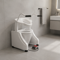 Dispositif d'aide à la toilette sûr avec surface d'assise confortable pour les patients en réadaptation, pour un soutien quotidien à la toilette