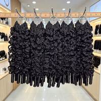 Extensions de cheveux humains bouclés pré-bouclés, tresses sans nœuds, mèches de cheveux humains bouclés birmans, extensions de cheveux humains au crochet