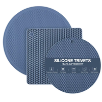 Sous-verre multifonctionnel en silicone carré en nid d'abeille Set de table isolé Casserole de cuisine Ménage épaissi Tapis de nourriture Coussinets