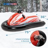 Bouée de neige gonflable industrielle en PVC de 115 cm avec base anti-rayures, traîneau rond pour parc d'hiver